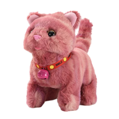 Cute Cat Interaction Red Doll Can Move & Have Meow Sound Effect Kucing Mainan Bergerak