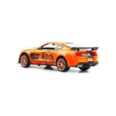 High Quality Mustang Viper Orange 1:32 Scale Alloy Pull Back Car With Light And Sound Effect Best Collection Gift