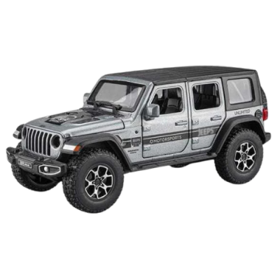 Jeep Wrangler Rubicon Black Color 1:32 Die Cast Collection Models Car Alloy Toy Vehicle Doors Openable
