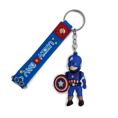Superhero Character Keychain For Collection Gift Captain Superhero Character Keychain For Collection Gift Captain