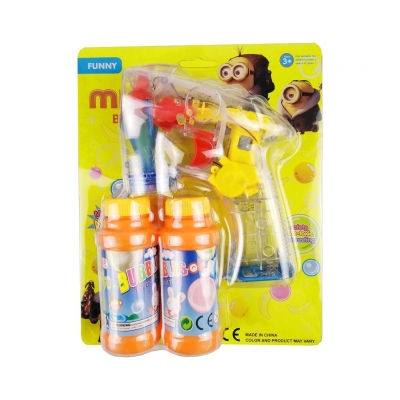 Bubble Gun With LED Light And 2 Bottles Of Bubbles Comes Out Colourful Bubbles 