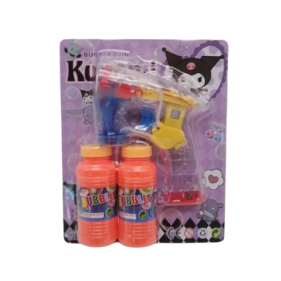 Korumi Bubble Gun With LED Light And 2 Bottles Of Bubbles Comes Out Colourful Bubbles 