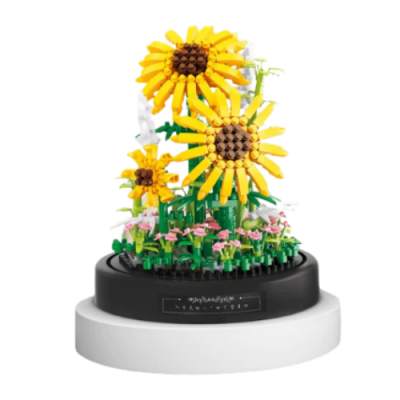 Romantic Flower Building Block Boutique Collection Sunflower Bouquet Decoration  Romantic Flower Building Block Boutique Collection Sunflower Bouquet Decoration