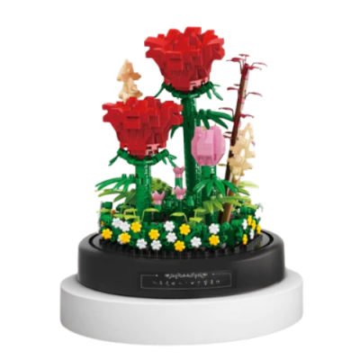 Romantic Flower Building Block Boutique Collection Rose Bouquet Decoration 596 Pcs Romantic Flower Building Block Boutique Collection Rose Bouquet Decoration 596 Pcs