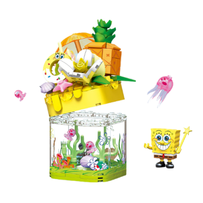 SEMBO 612213 612214 Spongebob Building Bricks 608005 Palace Building Musical Instrument Assemble Block  SEMBO 612213 612214 Spongebob Building Bricks 608005 Palace Building Musical Instrument Assemble Block