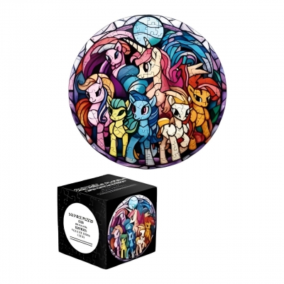 168 Piece Round Puzzle Pony For Kids Best Gift Colorful Intellectual Decompressing Puzzle