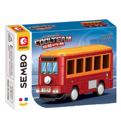 Sembo City Series Building Block Collection Vehicle Bus Brick Block 714358 Sembo City Series Building Block Collection Vehicle Bus Brick Block 714358