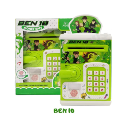 Kids Cartoon Electronic Mini ATM Children Saving Box Fingerprint Lock Birthday Gift
