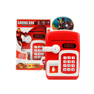 Kids Cartoon Electronic Mini ATM Children Saving Box Fingerprint Lock Birthday Gift