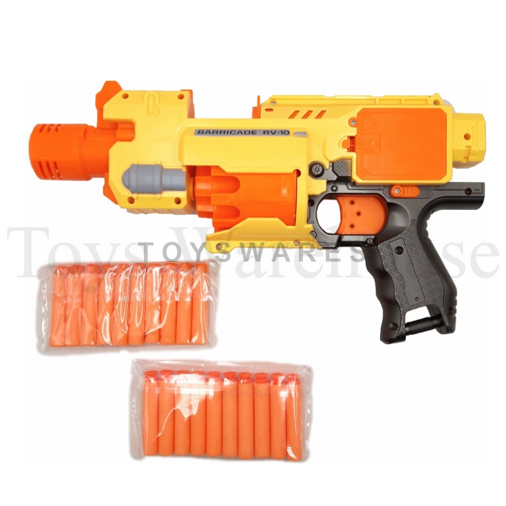 Fully Functional NERF N-Strike Barricade RV-10 Battery Powered Nerf Gun