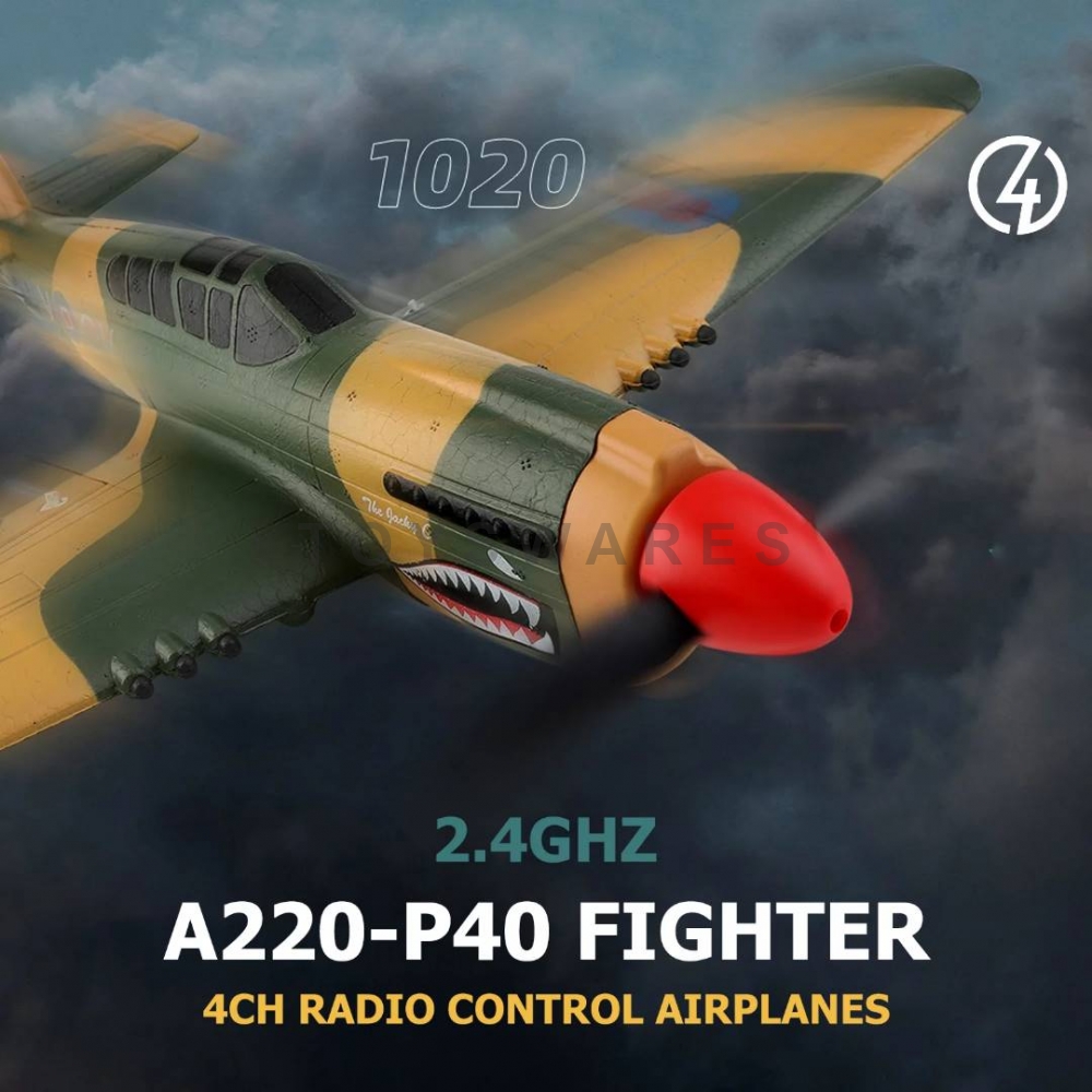 Wltoys XK A220 P40 4CH RTF 384mm Wingspan 6G/3D Mode Plane Remote