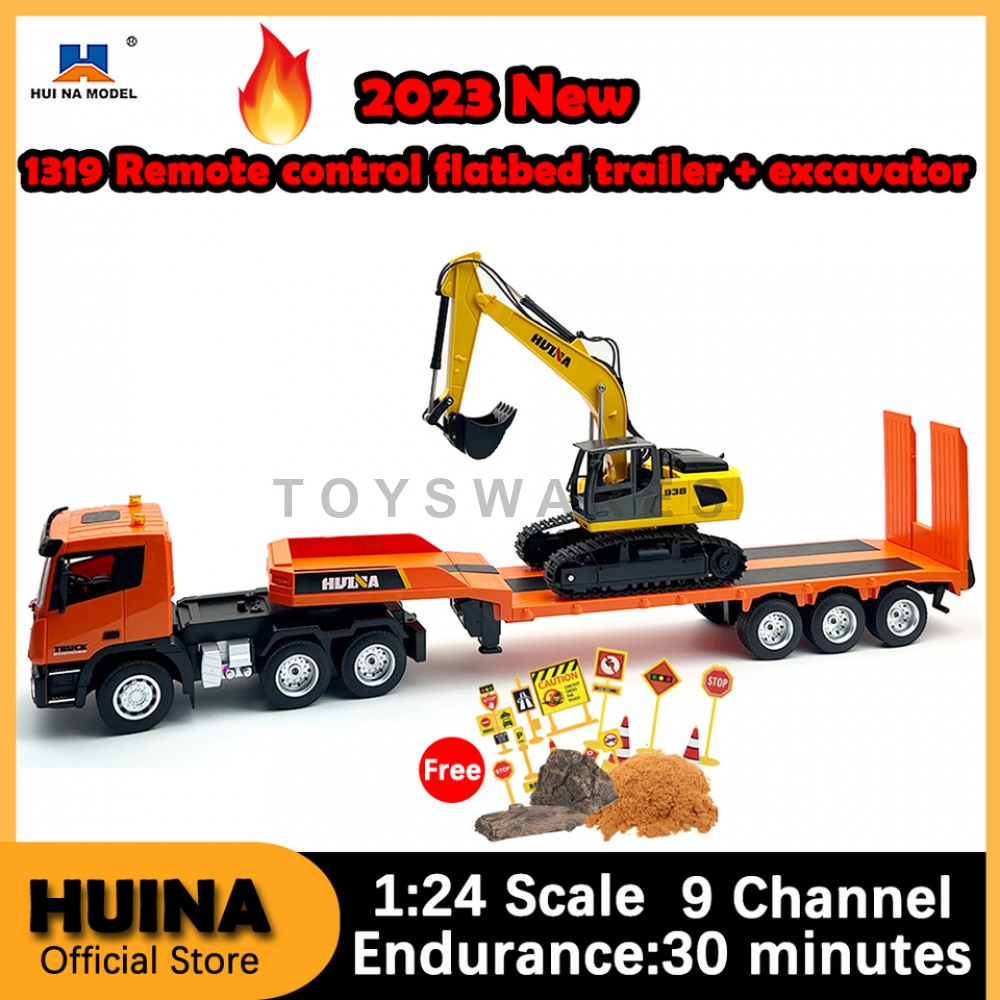 HUINA 1319 1:24 RC Trailer Truck Tractor Excavator Remote Control