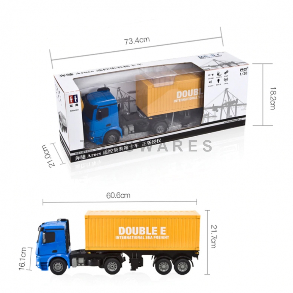 Double E E564-003 2.4G 1/20 RC Car Crawler Container Truck 