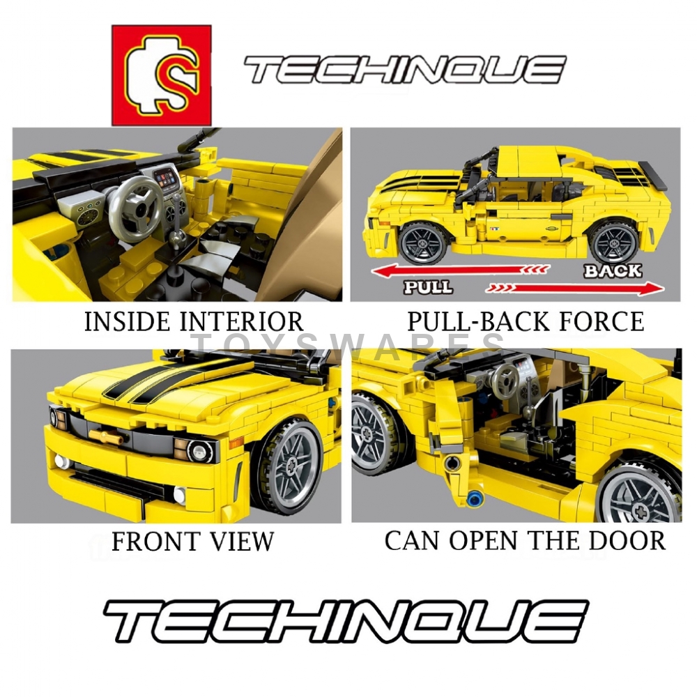 Sembo 701504 Technique Muscle Car Pull Back 